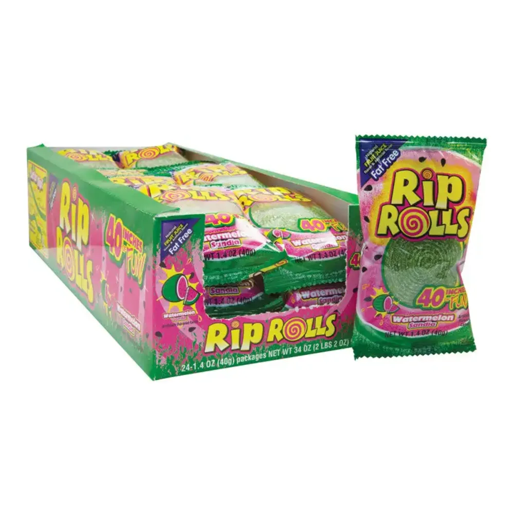 009060000074 RIP ROLLS 40 IN WATERMELON CANDY 1.4Z - Image 1
