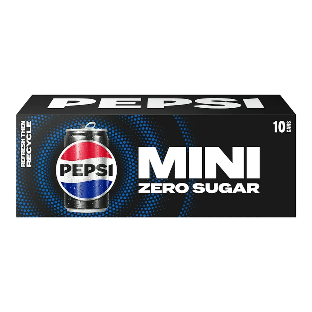012000183072 PEPSI COLA MINI ZERO SUGAR 7.5Z/10PK - Image 1