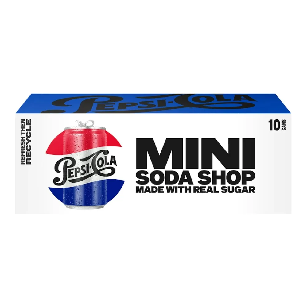 012000192524 PEPSI COLA MINI REAL SUGAR 7.5Z/10PK - Image 1