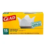 GLAD KITCHEN GARBAGE BAGS 15CT