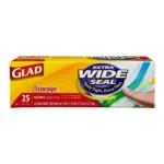GLAD-LOCK ZIP STORAGE BAGS QT 25CT