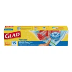 GLAD GALLON FREEZER DBL SEAL 15CT