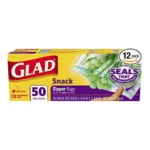 GLAD DOUBLE SEAL SNACK BAGS 50CT
