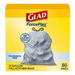 GLAD TALL KITCHEN FORCE FLEX 13GL 40CT