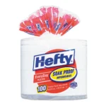 HEFTY WHT PLT 8.875 100CT