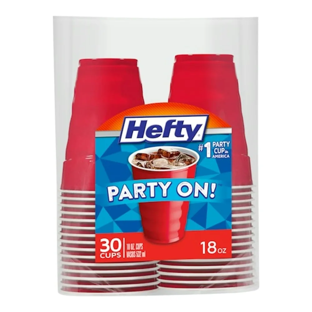 013700118302 HEFTY EZ GRIP 18Z RED/BLUE CUP 30CT - Image 1