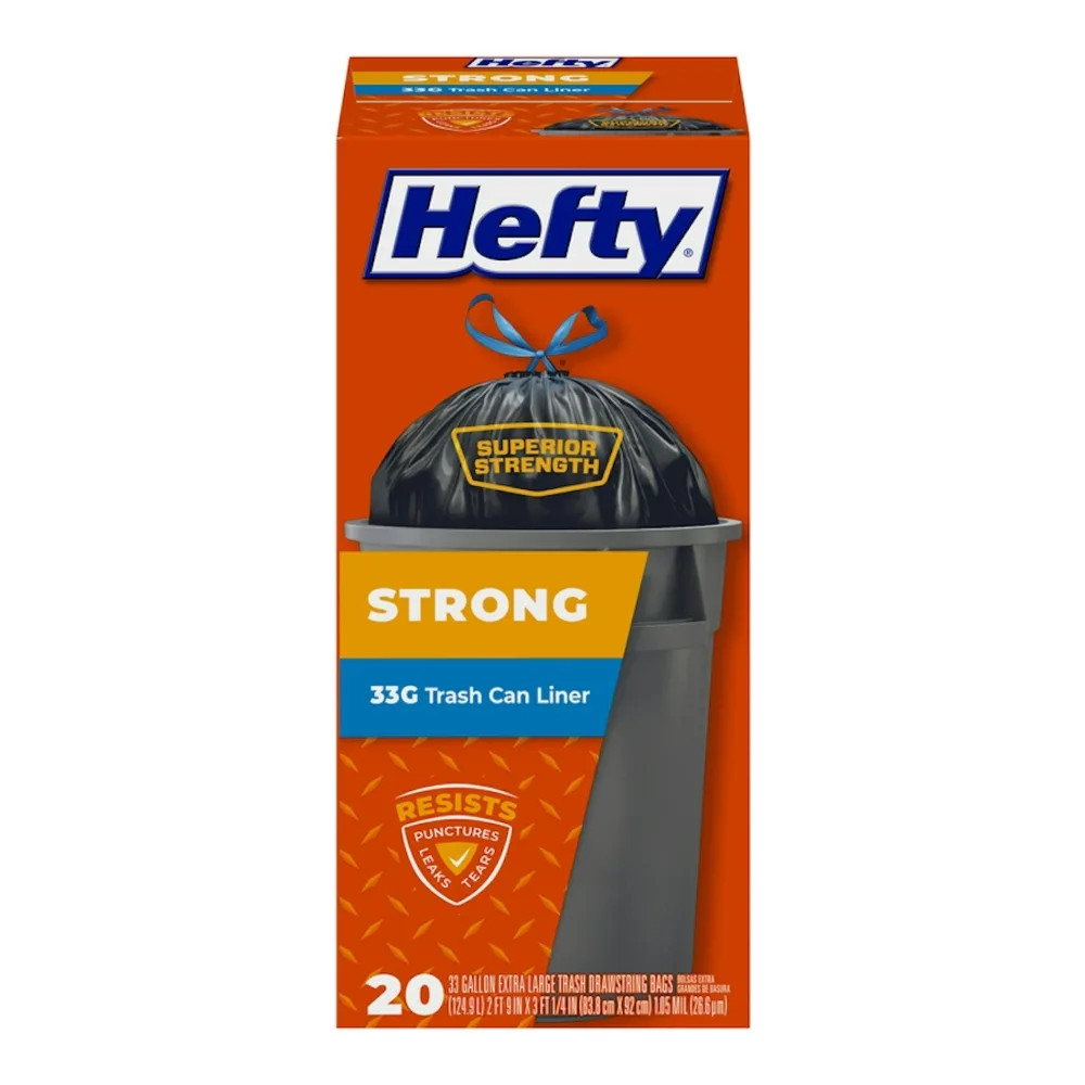 013700217258 HEFTY CINCH SAK STRONG XL DS 33GL/20CT - Image 1