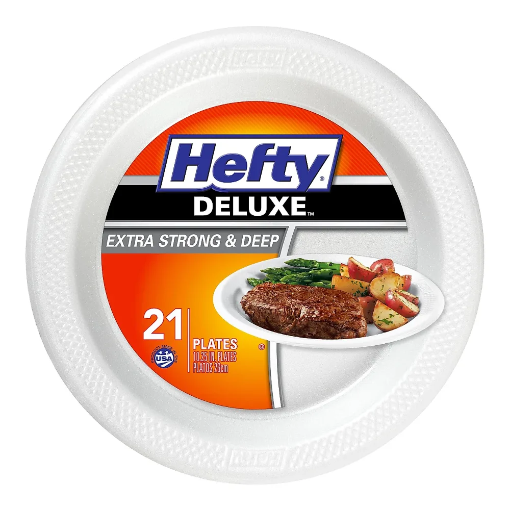013700402456 HEFTY DLXE PLATES 10-1/4" 21CT - Image 1