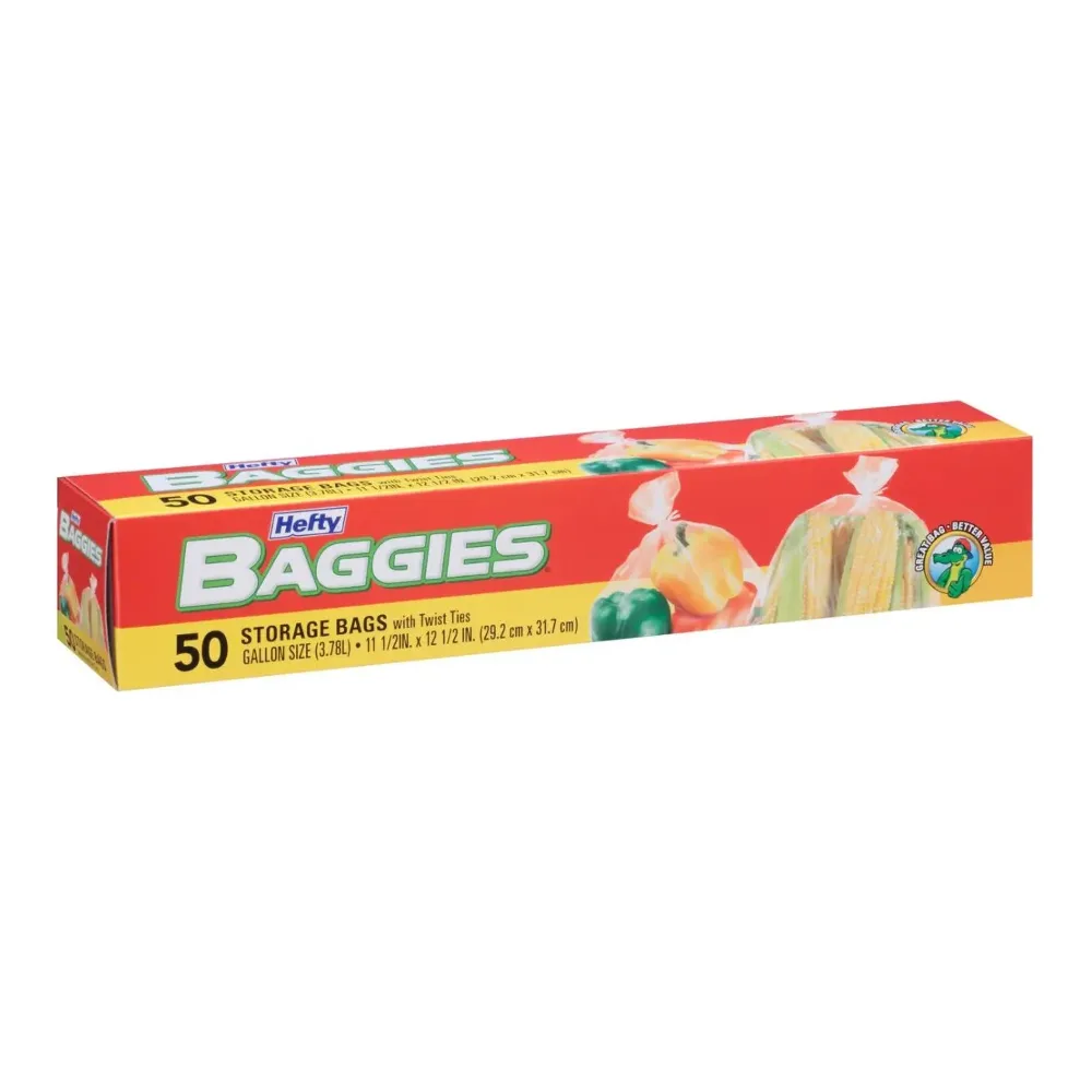 013700483004 HEFTY BAGGIES STORAGE BAGS 50CT - Image 1