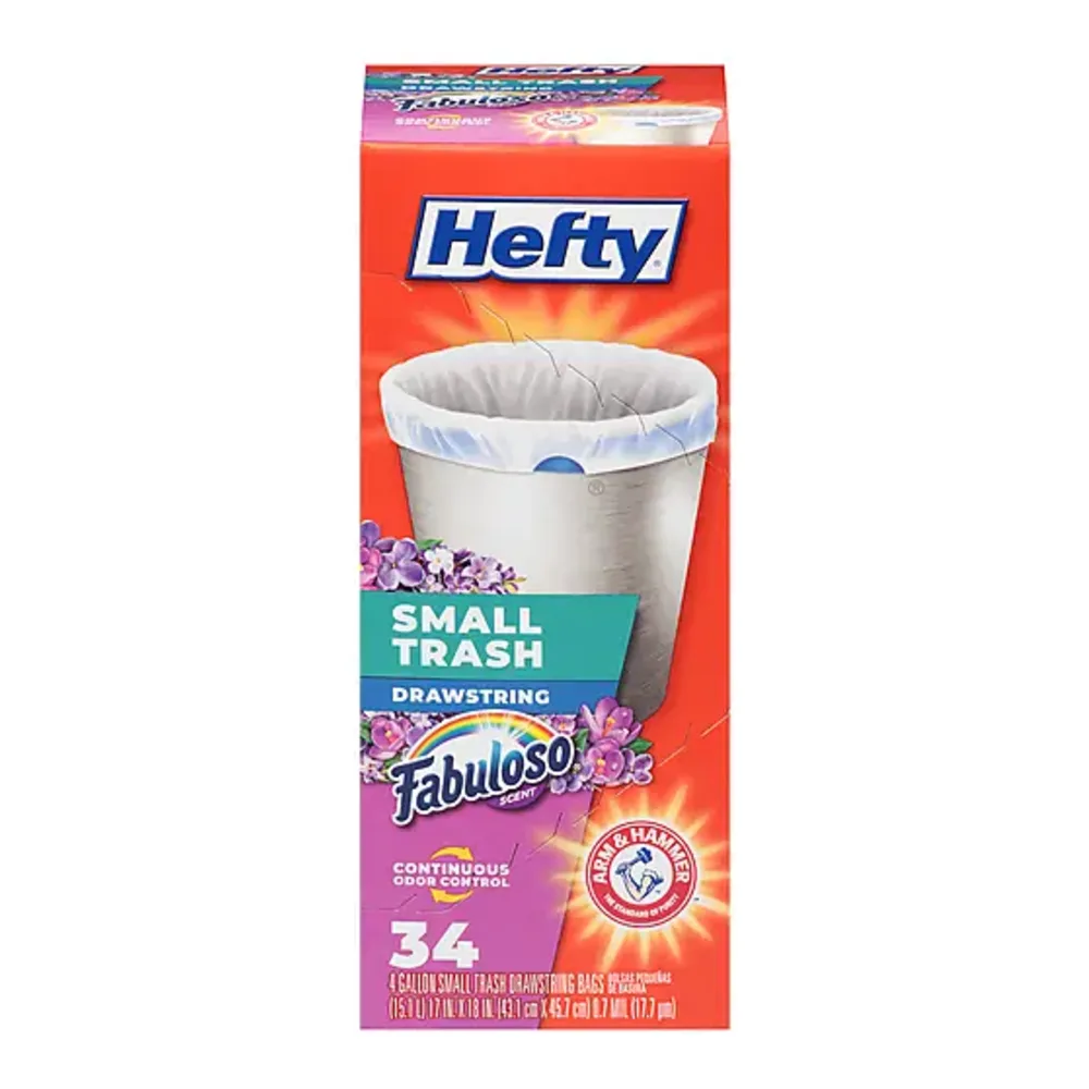 013700496226 HEFTY TRASH DS FABULOSO 4GL/34CT - Image 1