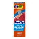 HEFTY SLDR FREEZER BAG QRT 15CT