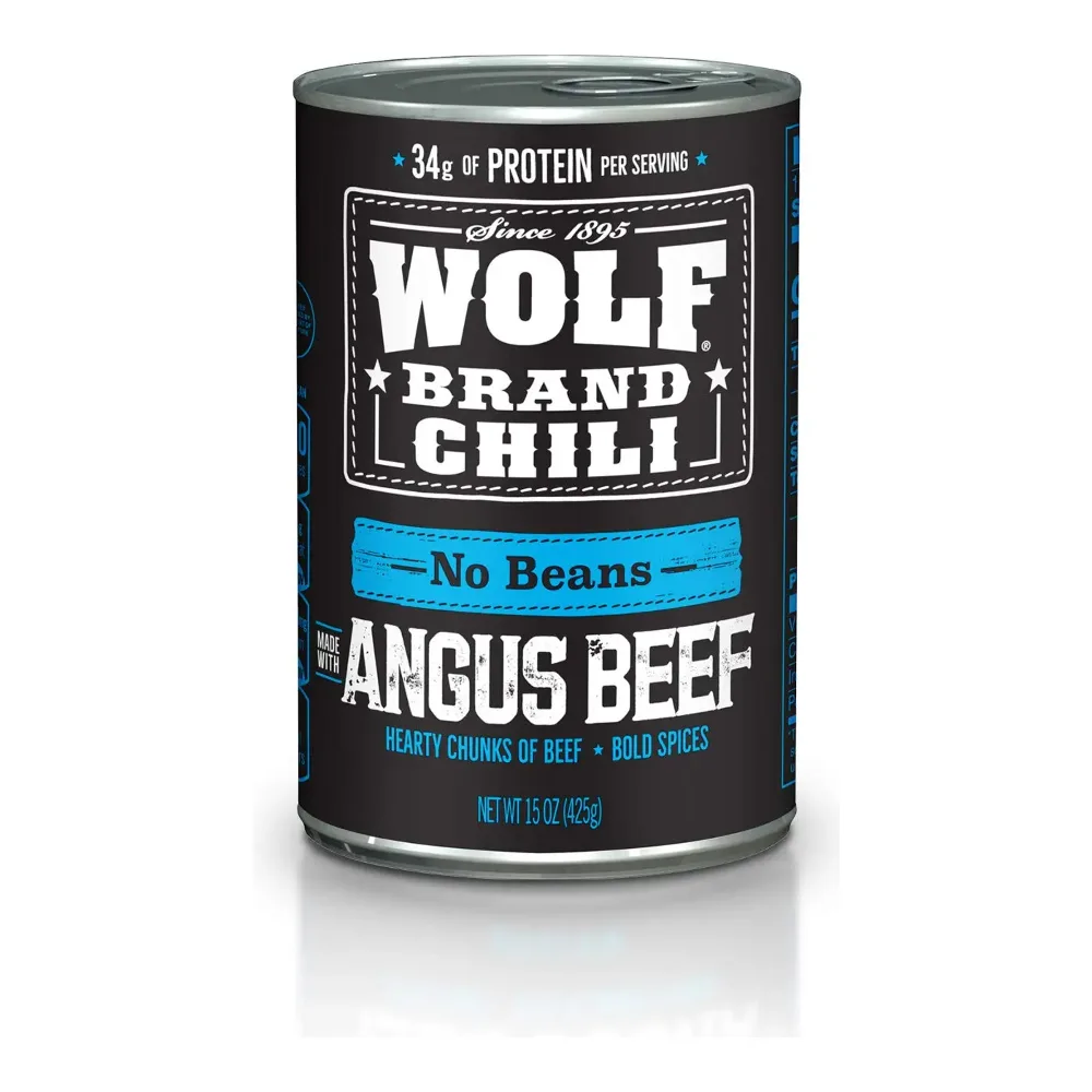 014900013787 WOLF *ANGUS* CHILI NO BEANS 15Z - Image 1