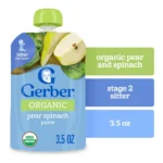 GERBER 2ND ORGANIC PEAR SPNCH 2PK
