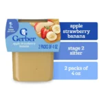 GERBER 2ND APPLE/STRW/BAN 2PK