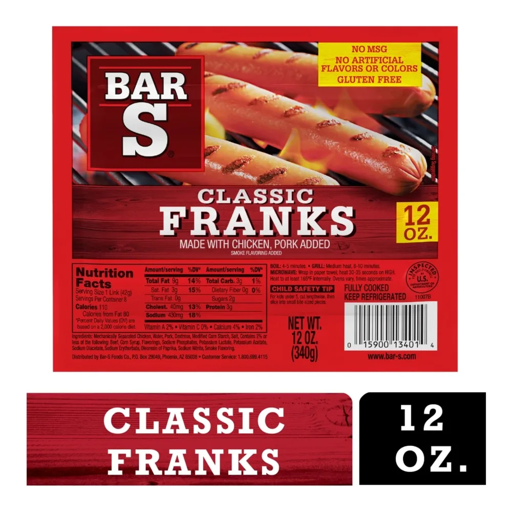015900134014 BAR-S CLASSIC FRANKS 12Z - Image 1