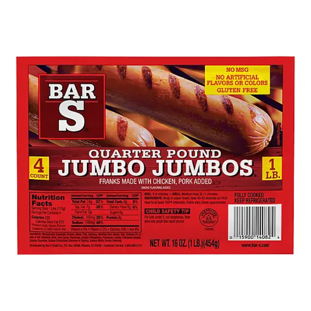 015900140824 BAR-S JUMBO JUMBO FRANKS 16Z - Image 1