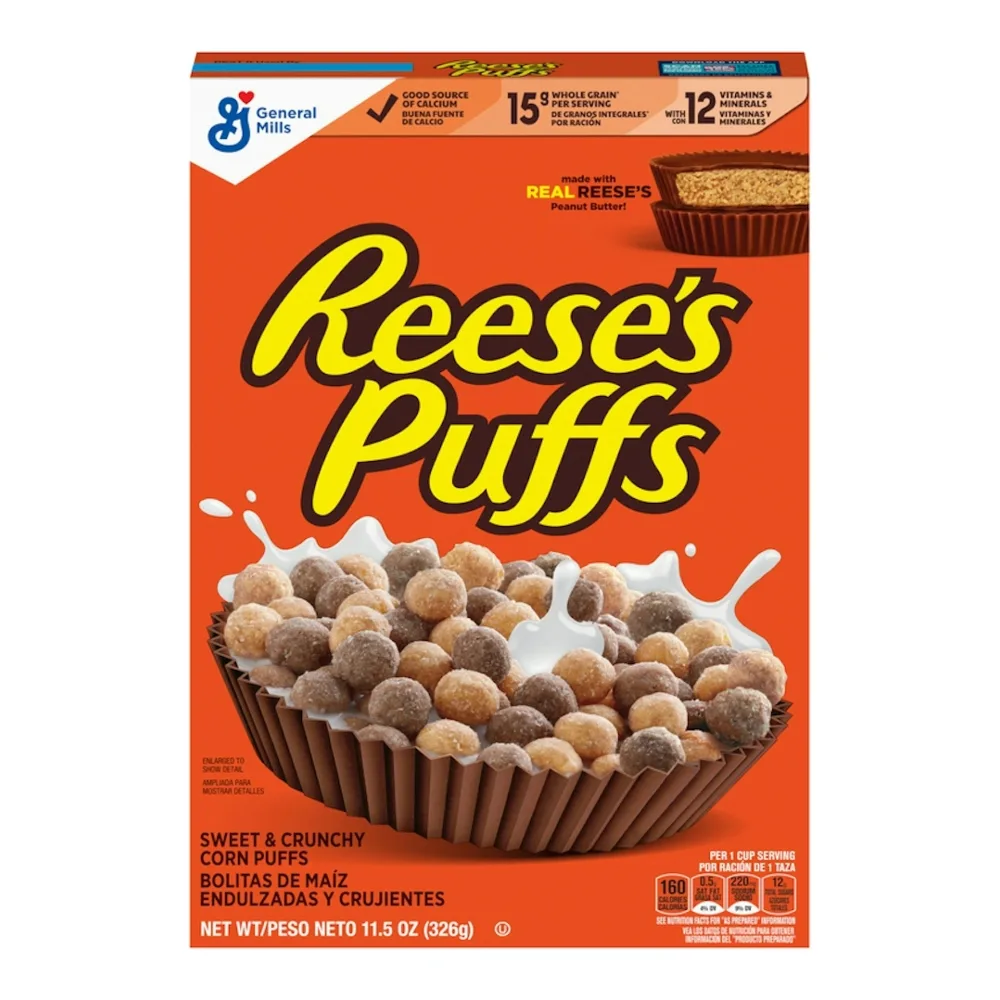 016000122222 G/M REESES PUFFS CEREAL 11.5Z - Image 1