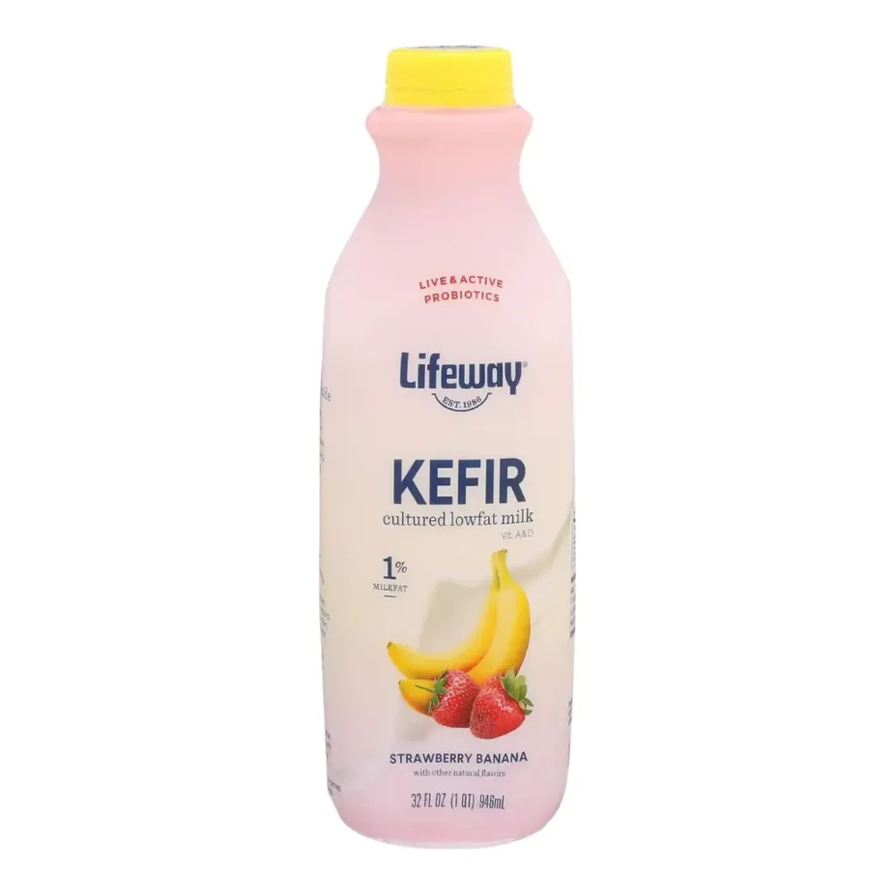 017077107327 LIFEWAY KEFIR STRAW-BANANA 32Z - Image 1