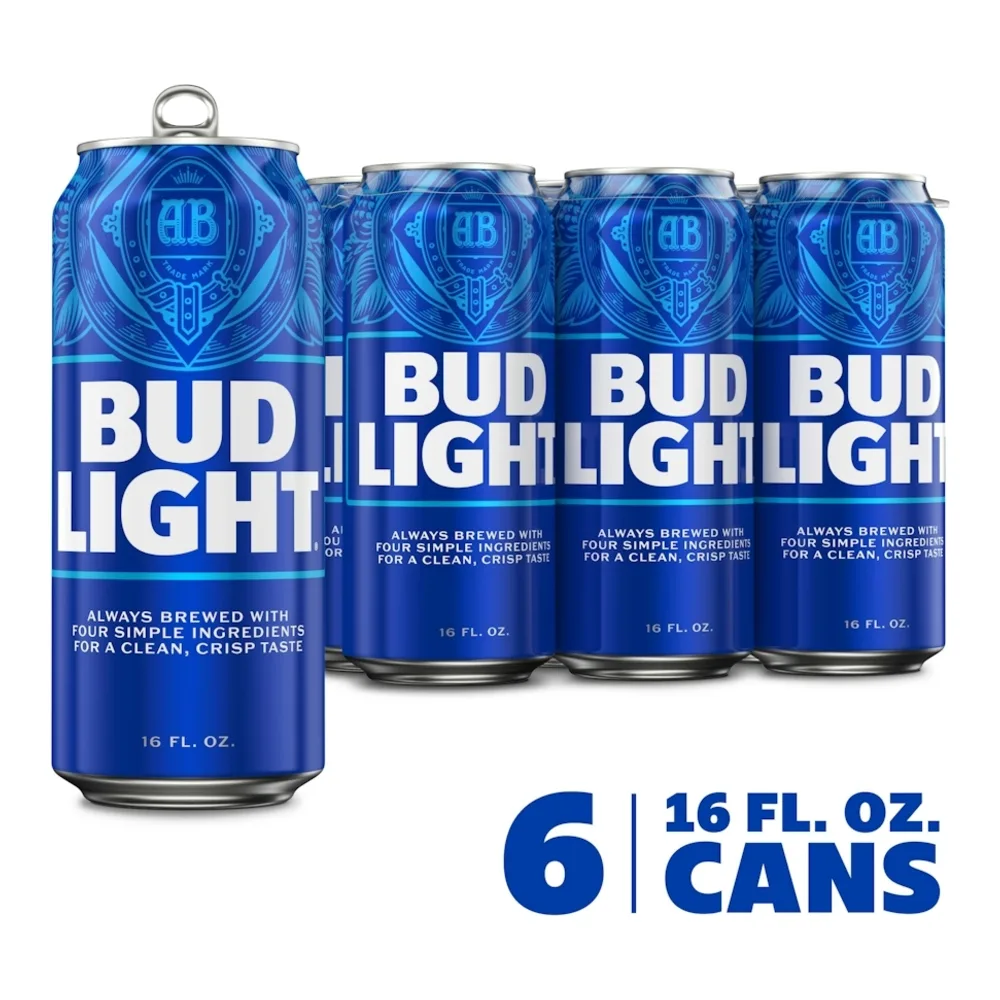 018200001154 BUD LIGHT CANS 16Z/6PK - Image 1