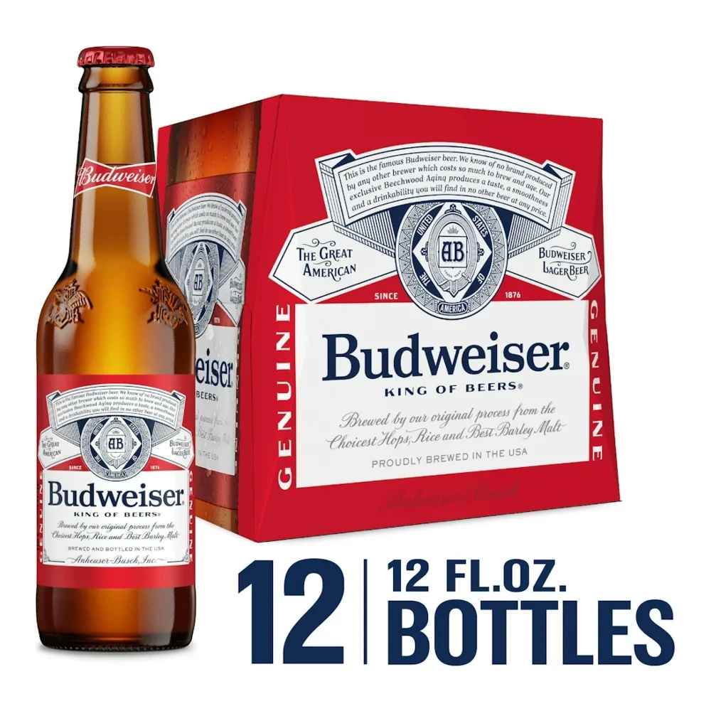 018200007712 BUDWEISER BOTTLES 12Z/12PK - Image 1