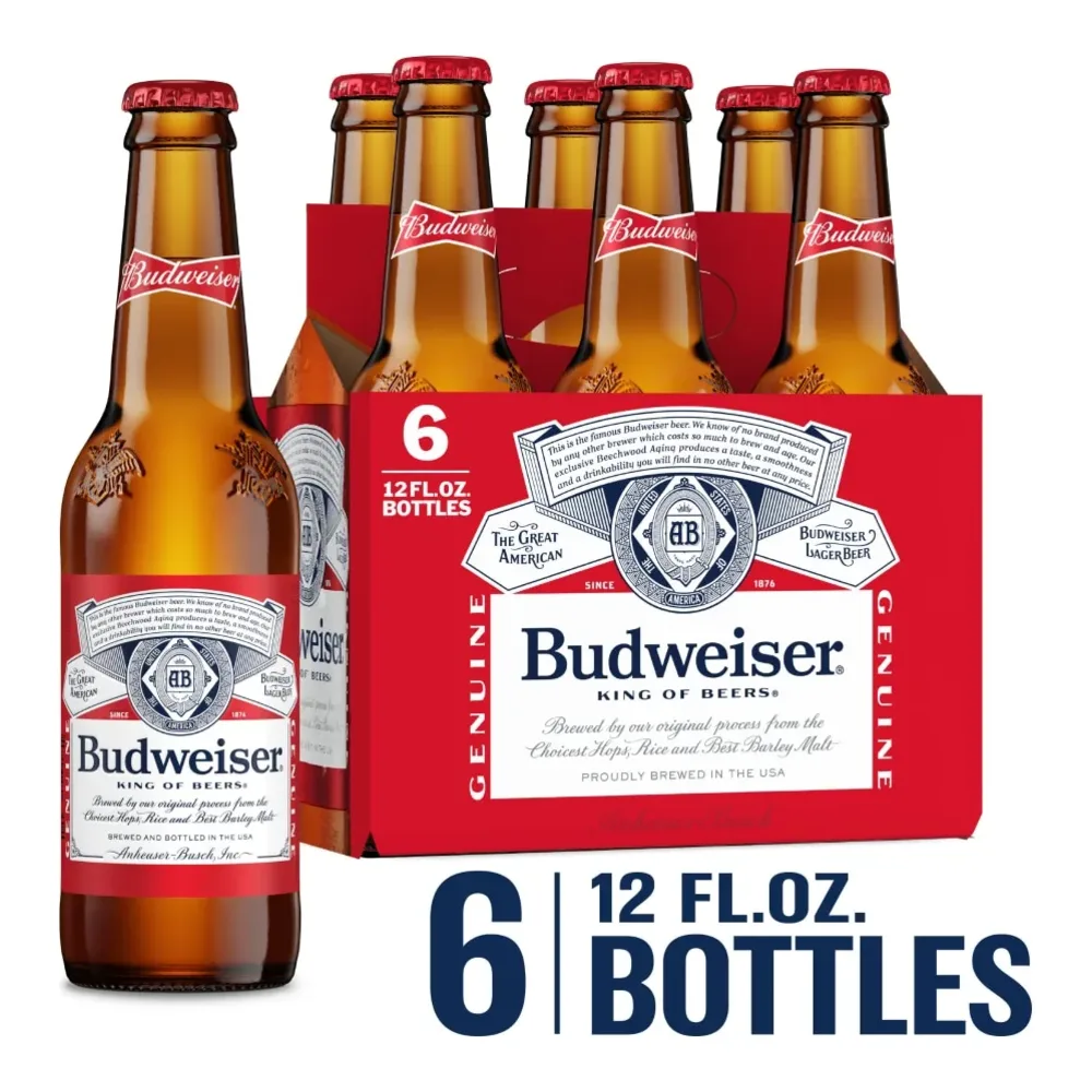 018200008344 BUDWEISER BOTTLES 12Z/6PK - Image 1