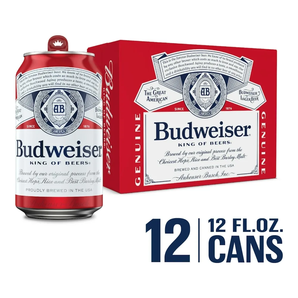 018200110474 BUDWEISER CANS 12Z/12PK - Image 1