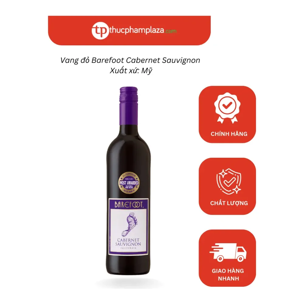 018341751017 BAREFOOT CABERNET SAUV 750ML - Image 1