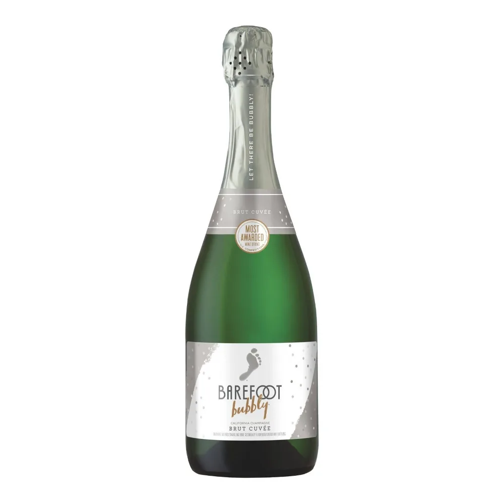 018341751260 BAREFOOT BUBBLY BRUT CUVEE 750ML - Image 1