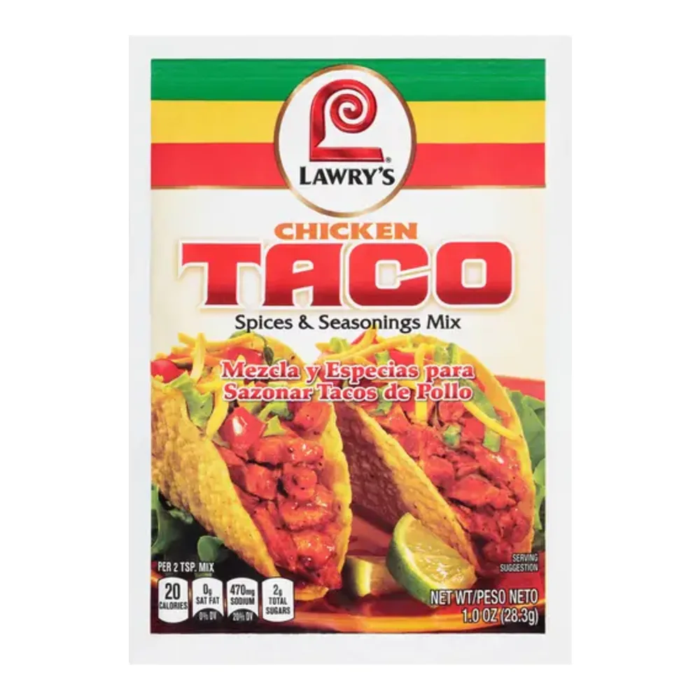 021500202053 LAWRYS CHKN TACO SEASONING 1Z - Image 1