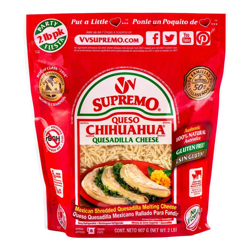021724601502 V&V QUESO CHIHUAHUA RALLADO 2LB - Image 1