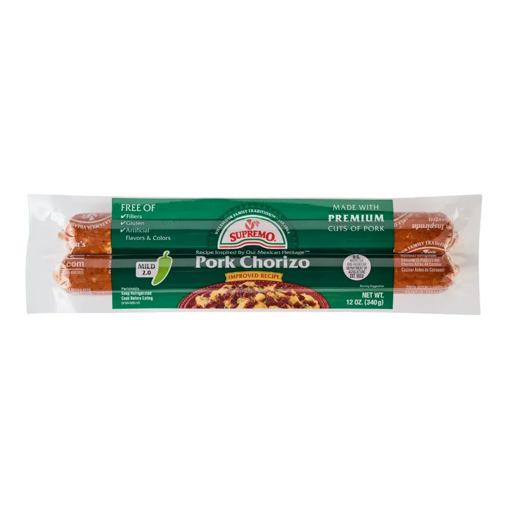 021724605159 V&V PORK CHORIZO MILD 12Z - Image 1
