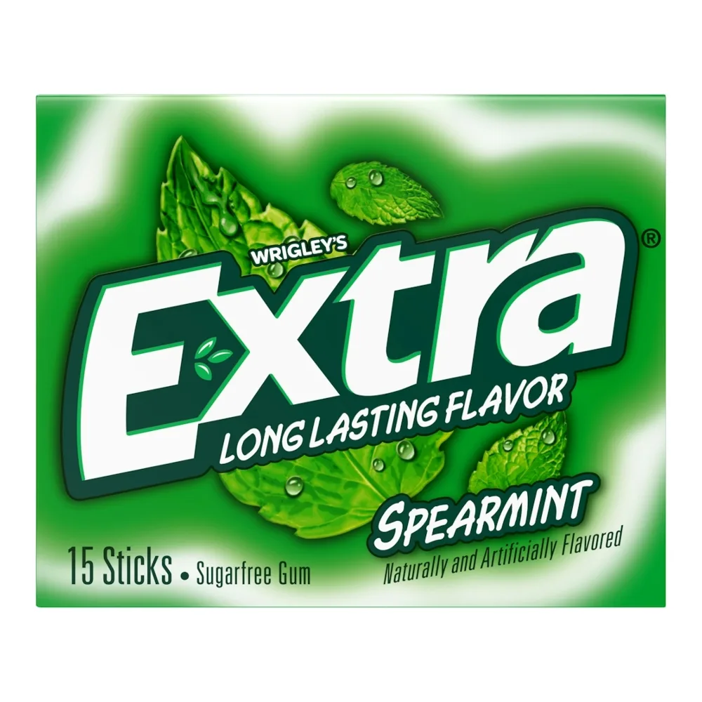 022000008992 WRIG EXTRA SPEARMINT GUM 15CT - Image 1