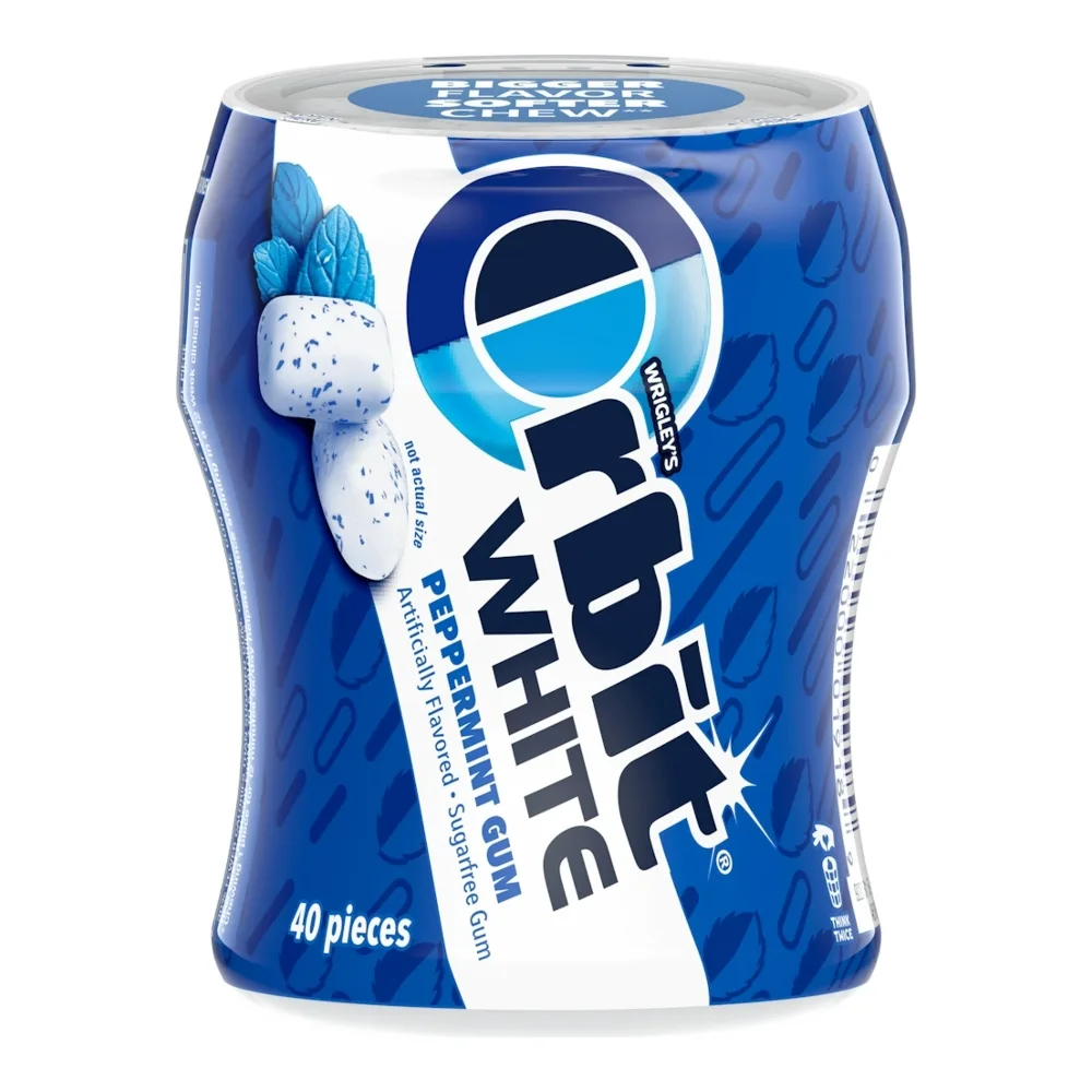 022000019189 ORBIT WHITE PEPPERMENT GUM 30CT - Image 1