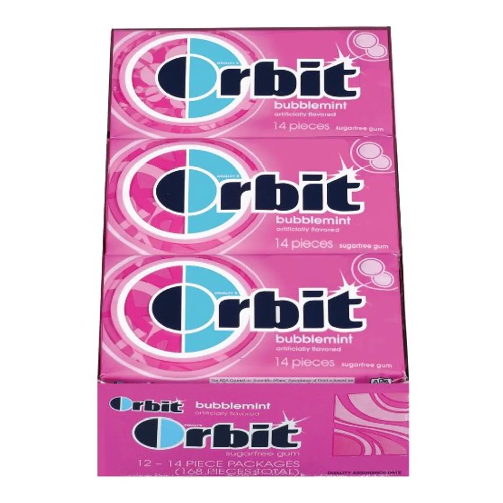 022000114891 ORBIT GUM BUBBLEMINT 14PC - Image 1