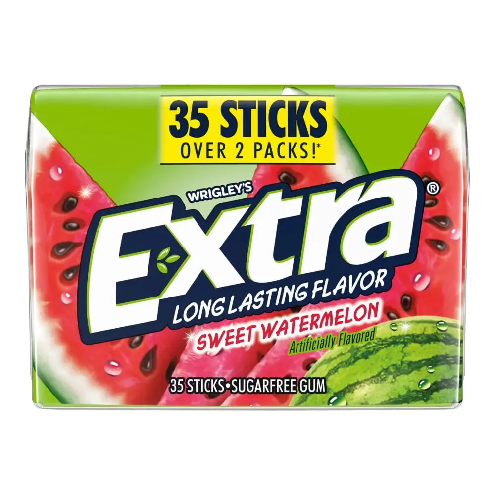 022000282170 WRIG XTRA XLONG WATERMELON 2PK 35CT - Image 1