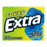 WRIG SOURS EXTRA BLUE RASP GUM 15CT