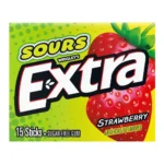 WRIG SOURS EXTRA STRAWB GUM 15CT