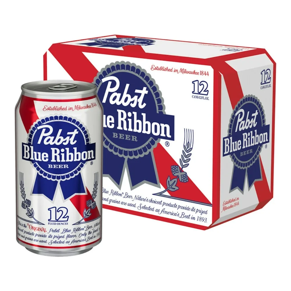 022100001701 PABST BLUE RIBBON CANS 12Z/12PK - Image 1