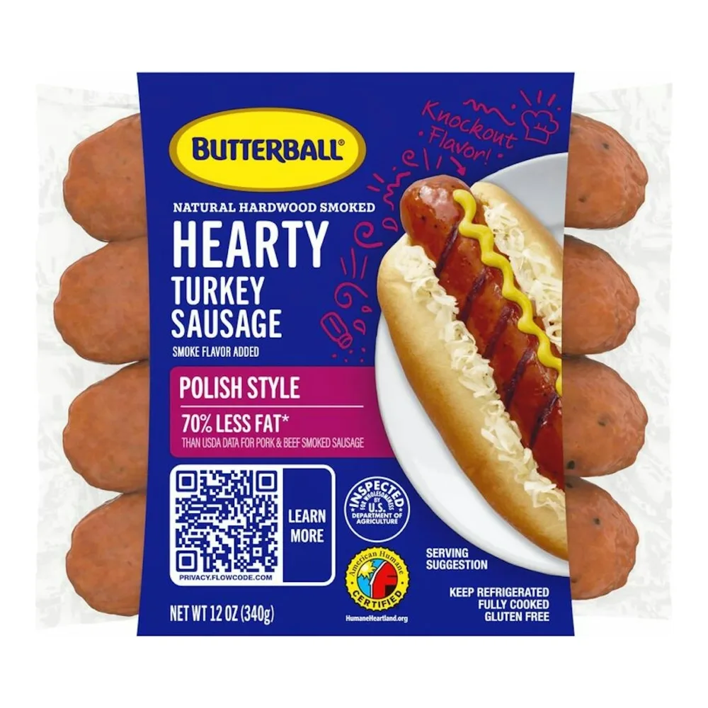022655306818 BB HEARTY TURKEY SAUSAGE 12Z - Image 1
