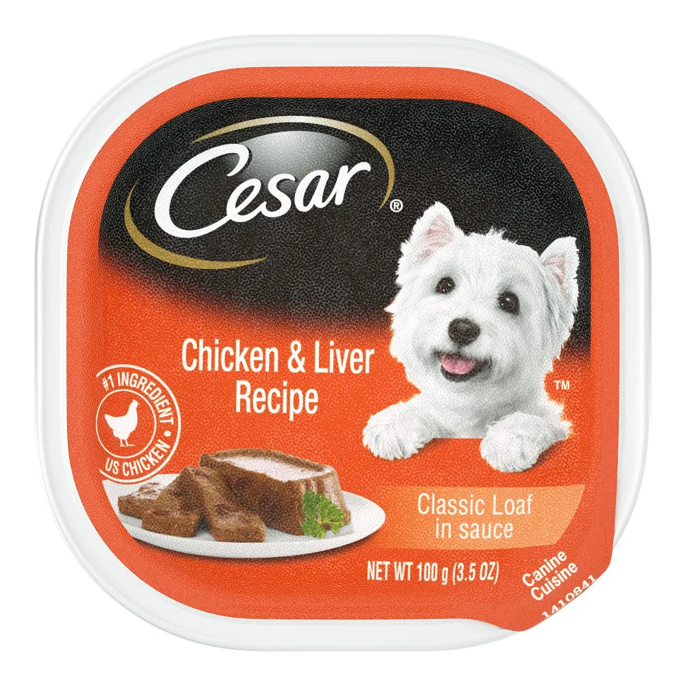 023100014050 CESAR CHICKEN LIVER DOG FOOD 3Z - Image 1