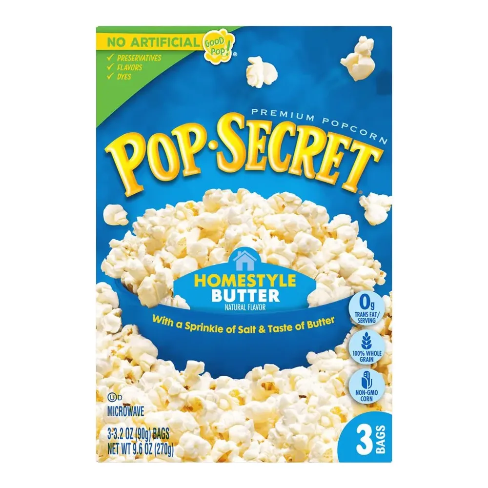 023896246802 POP SECRET HOMESTYLE POPCORN 3PK - Image 1