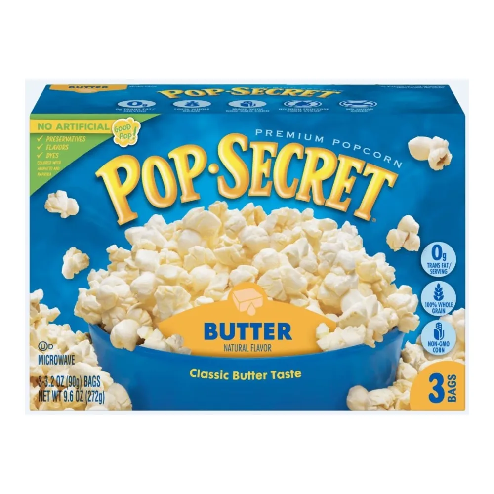 023896499901 POP SECRET CLASSIC BUTTER POPCORN 3PK - Image 1