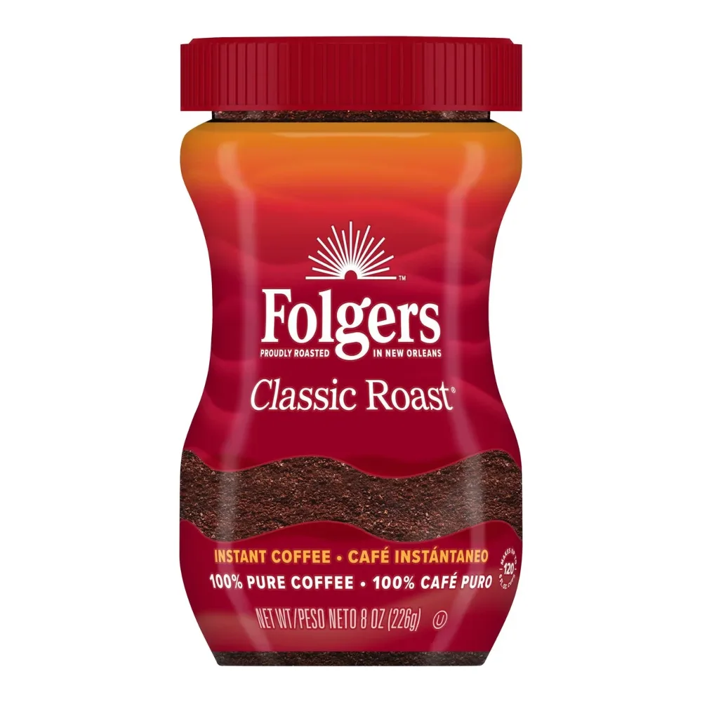 025500000343 FOLGERS INSTANT CLASSIC ROAST 8Z - Image 1