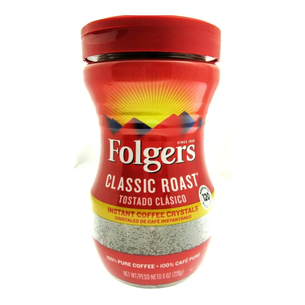 025500000886 FOLGERS INSTANT DECAF COFFEE 8Z - Image 1