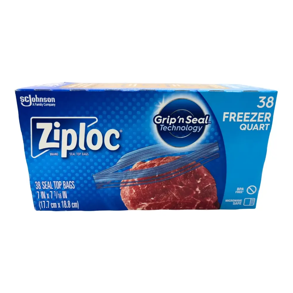 025700003816 ZIPLOC FREEZER QUART 40 BAGS - Image 1