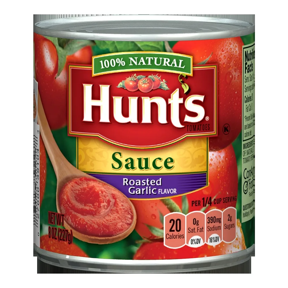 027000391044 HUNTS RSTD GARLIC TOM SAUCE 8Z - Image 1