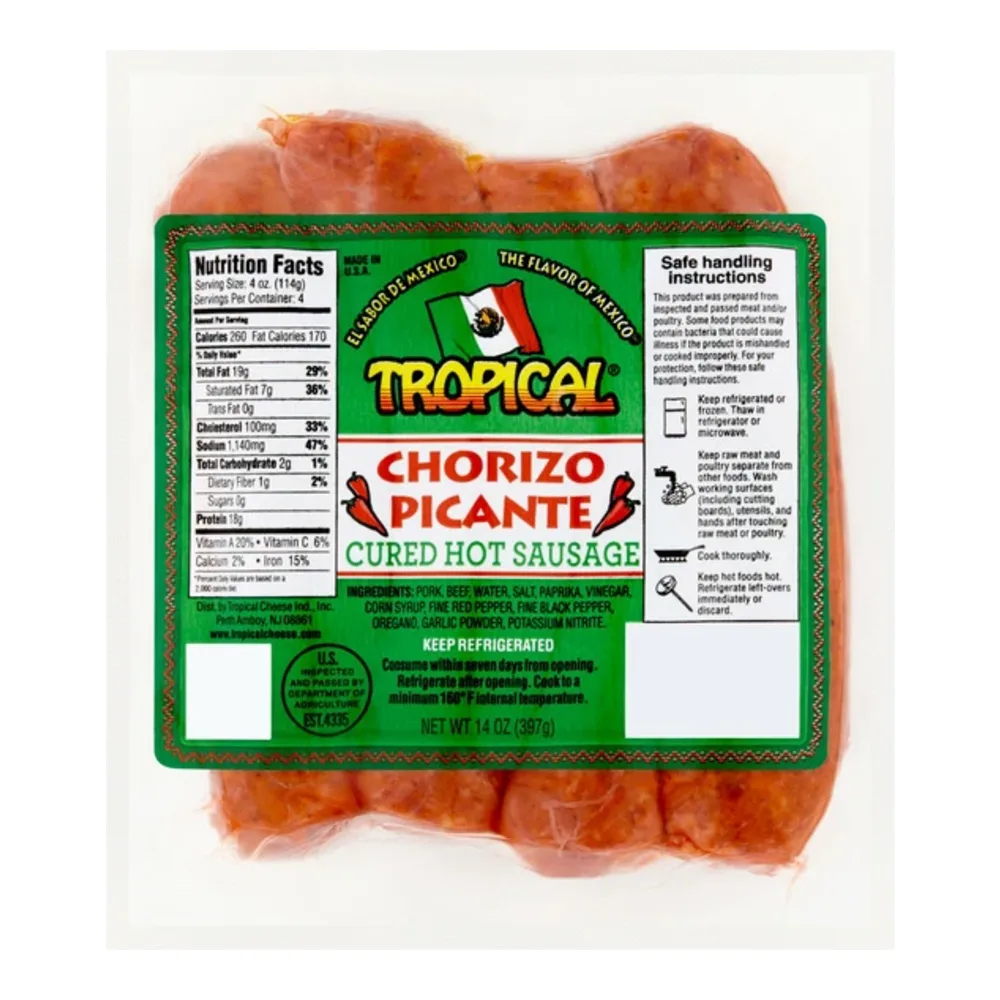 027568059684 TROPICAL CHORIZO PICANTE 14Z - Image 1