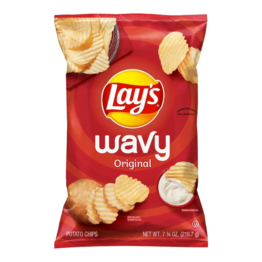 028400043809 LAYS WAVY ORIGINAL 8Z - Image 1