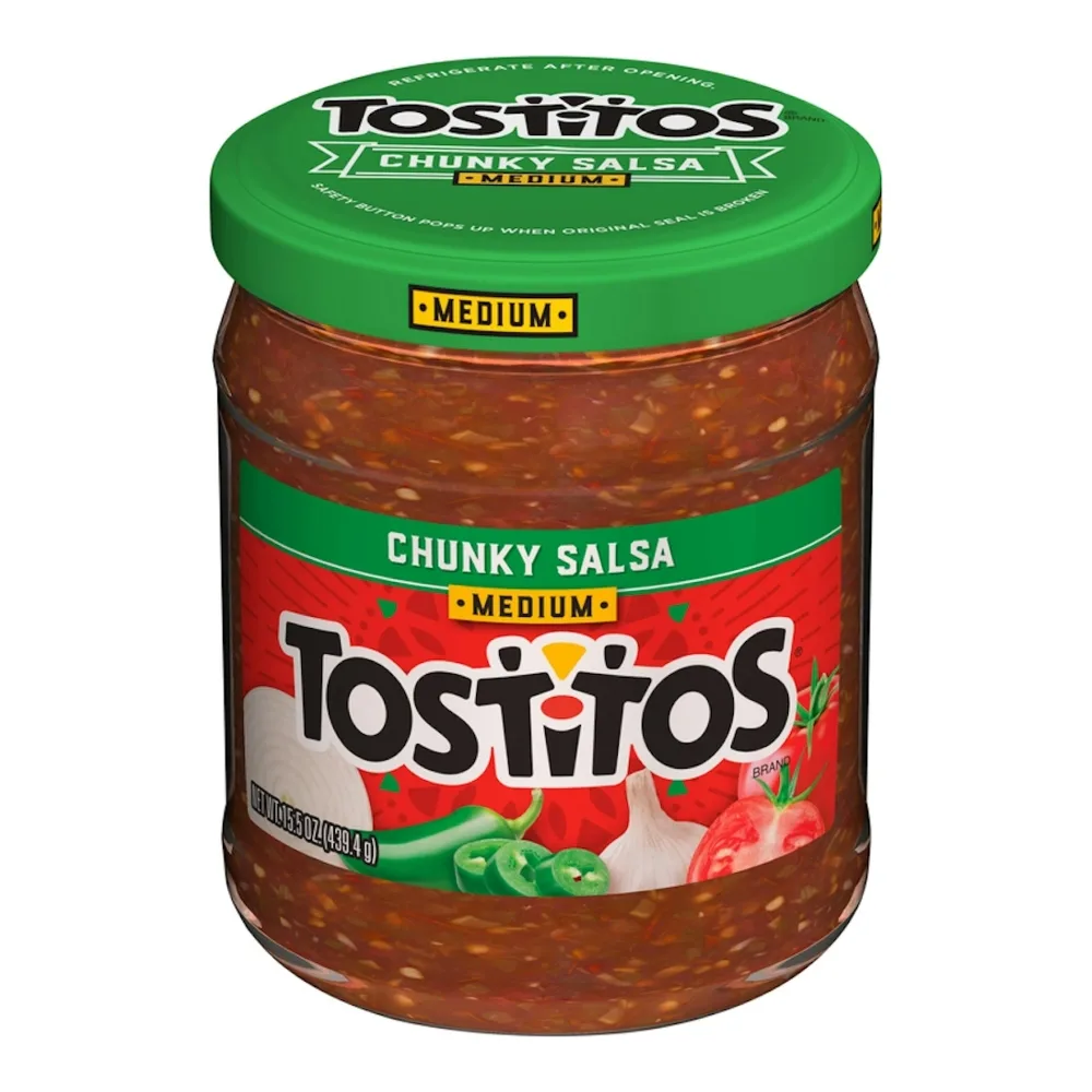 028400055987 TOSTITOS SALSA CHUNKY MED 15Z - Image 1