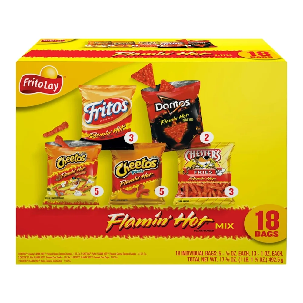 028400679602 FRITO LAY FLAMIN HOT MIX 18CT - Image 1